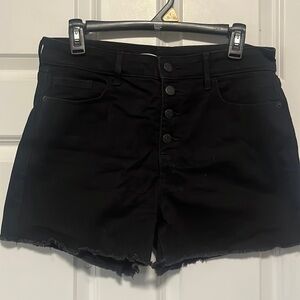 sliming black stretchy shorts